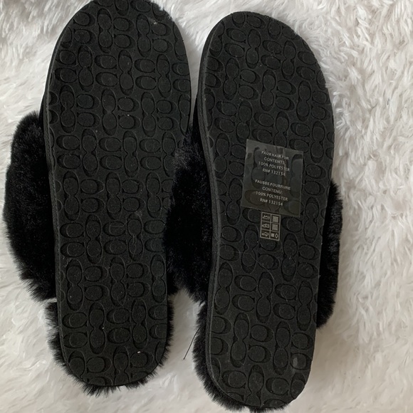 ❌SOLD❌COACH Slippers Black - Picture 7 of 8